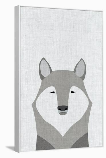 Gray Wolf-Annie Bailey Art-Framed Stretched Canvas