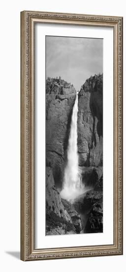 Grayscale of Bridal Veil Falls at Yosemite National Park, California-null-Framed Photographic Print