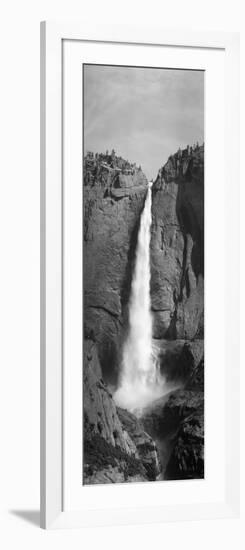 Grayscale of Bridal Veil Falls at Yosemite National Park, California-null-Framed Photographic Print