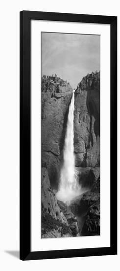 Grayscale of Bridal Veil Falls at Yosemite National Park, California-null-Framed Photographic Print