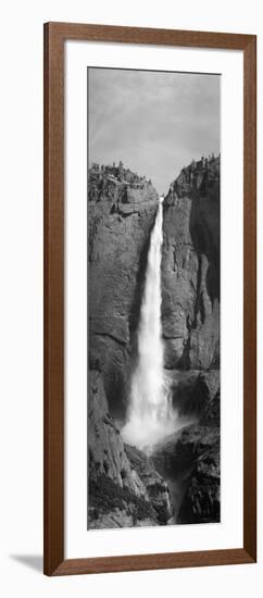 Grayscale of Bridal Veil Falls at Yosemite National Park, California-null-Framed Photographic Print