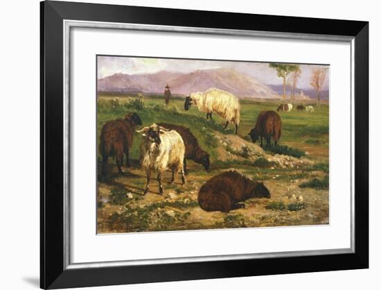 Grazing Animals-Nicola Palizzi-Framed Giclee Print