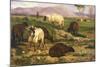 Grazing Animals-Nicola Palizzi-Mounted Giclee Print