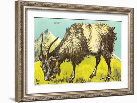 Grazing Goat-null-Framed Art Print