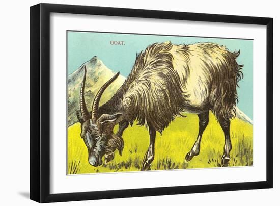 Grazing Goat-null-Framed Art Print
