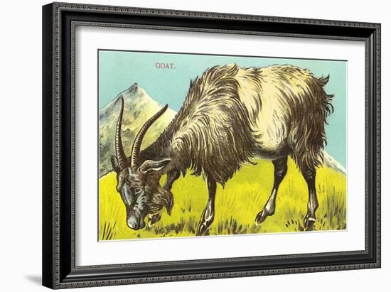 Grazing Goat-null-Framed Art Print