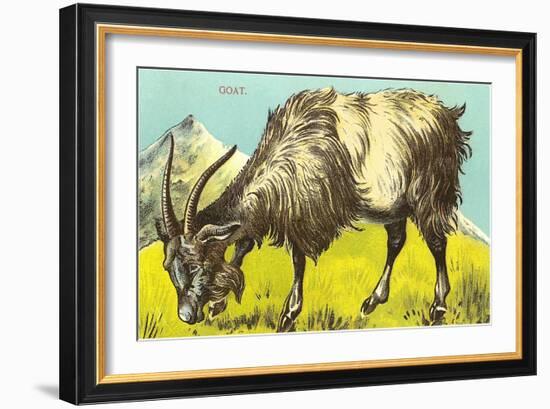 Grazing Goat-null-Framed Art Print