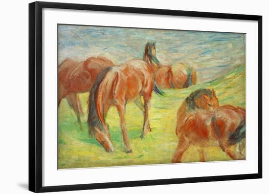 Grazing Horses I-Franz Marc-Framed Giclee Print