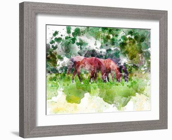 Grazing III-Chamira Young-Framed Art Print