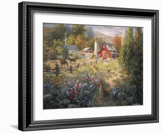 Grazing the Fertile Farmland-Nicky Boehme-Framed Giclee Print