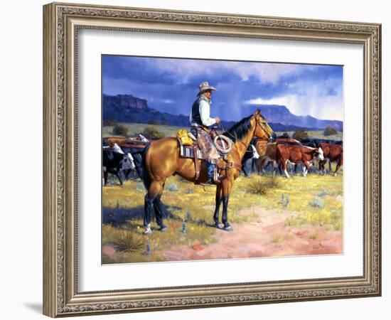 Great American Cowboy-Jack Sorenson-Framed Art Print