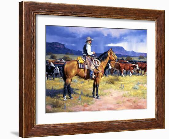 Great American Cowboy-Jack Sorenson-Framed Art Print