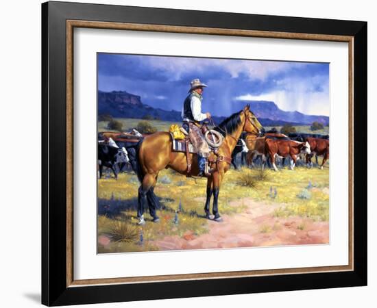 Great American Cowboy-Jack Sorenson-Framed Art Print