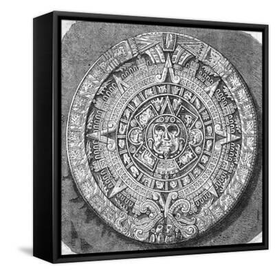 Aztec Calendar Stone Drawing