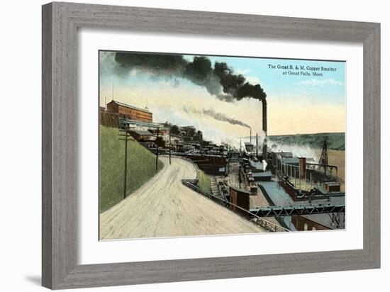 Great B and M Copper Smelter, Great Falls, MT-null-Framed Art Print