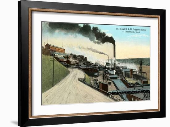 Great B and M Copper Smelter, Great Falls, MT-null-Framed Art Print