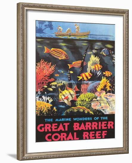 Great Barrier Coral Reef c.1933-Frederick Phillips-Framed Giclee Print