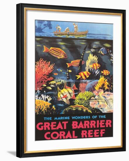 Great Barrier Coral Reef c.1933-Frederick Phillips-Framed Giclee Print