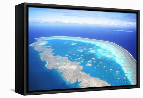 Great Barrier Reef Aerial View-null-Framed Premier Image Canvas