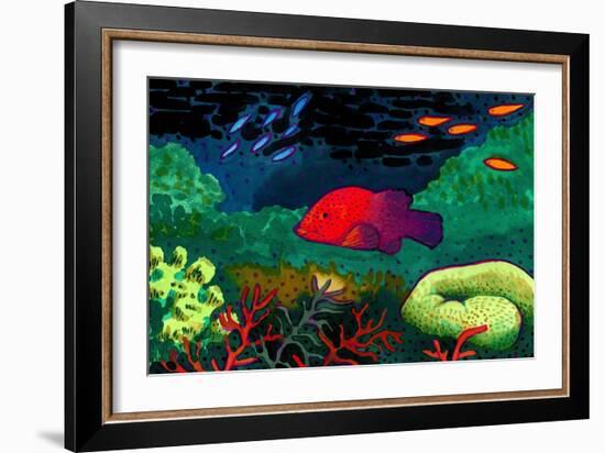 Great Barrier Reef, Australia-John Newcomb-Framed Giclee Print