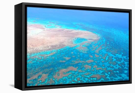 Great Barrier Reef, Cairns Australia, Seen from Above-dzain-Framed Premier Image Canvas