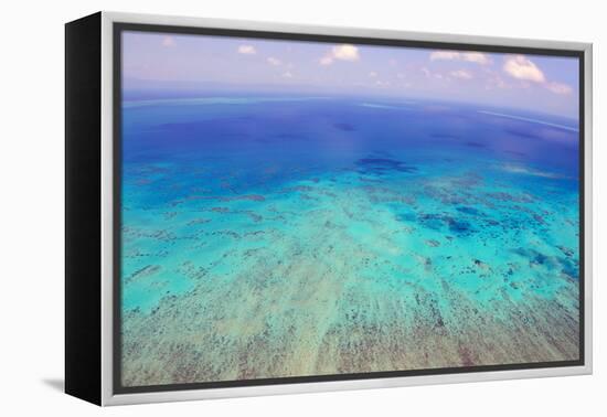 Great Barrier Reef, Cairns Australia, Seen from Above-dzain-Framed Premier Image Canvas