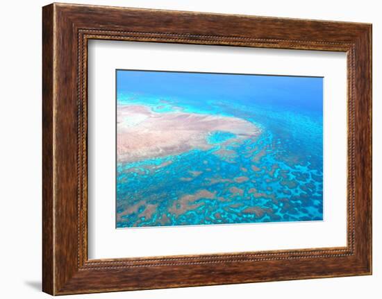 Great Barrier Reef, Cairns Australia, Seen from Above-dzain-Framed Photographic Print