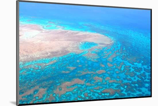 Great Barrier Reef, Cairns Australia, Seen from Above-dzain-Mounted Photographic Print