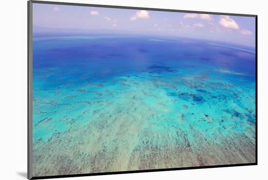 Great Barrier Reef, Cairns Australia, Seen from Above-dzain-Mounted Photographic Print