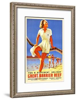 Great Barrier Reef-Percy Trompf-Framed Art Print