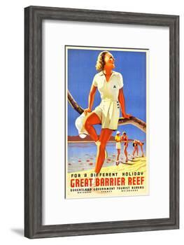 Great Barrier Reef-Percy Trompf-Framed Art Print