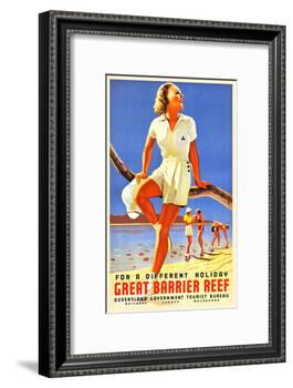 Great Barrier Reef-Percy Trompf-Framed Art Print