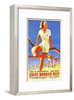 Great Barrier Reef-Percy Trompf-Framed Art Print