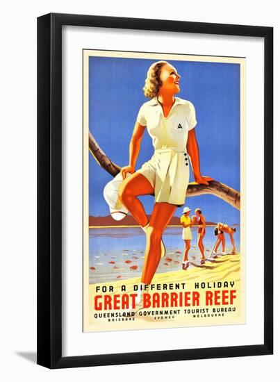 Great Barrier Reef-Percy Trompf-Framed Art Print