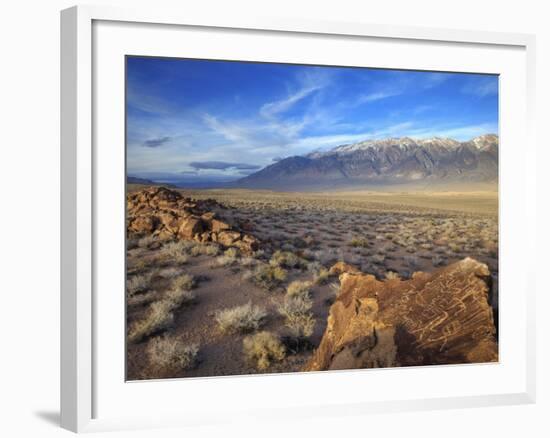 Great Basin Curvilinear Abstract-Style Petroglyphs, Bishop, California, Usa-Dennis Flaherty-Framed Photographic Print