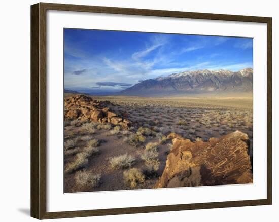 Great Basin Curvilinear Abstract-Style Petroglyphs, Bishop, California, Usa-Dennis Flaherty-Framed Photographic Print