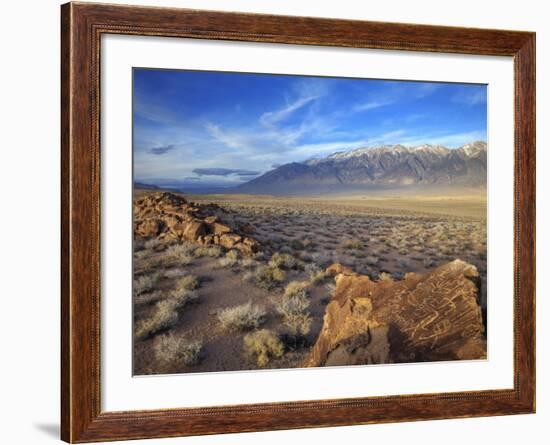 Great Basin Curvilinear Abstract-Style Petroglyphs, Bishop, California, Usa-Dennis Flaherty-Framed Photographic Print