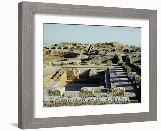 Great Bath of the Citadel from South, Indus Valley Civilization, Mohenjodaro, Sind (Sindh)-Ursula Gahwiler-Framed Photographic Print