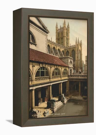 Great Bath, Roman Baths, Bath, Somerset, C1925-null-Framed Premier Image Canvas