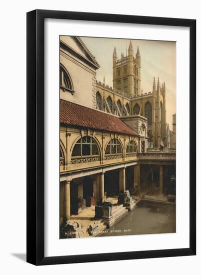 Great Bath, Roman Baths, Bath, Somerset, C1925-null-Framed Giclee Print