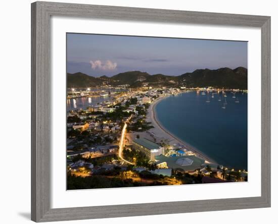 Great Bay and the Dutch Capital of Philipsburg, St. Maarten, Netherlands Antilles, West Indies-Gavin Hellier-Framed Photographic Print