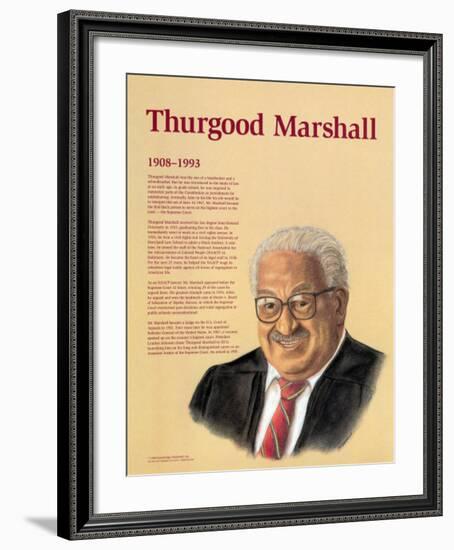 Great Black Americans - Thurgood Marshall-null-Framed Art Print