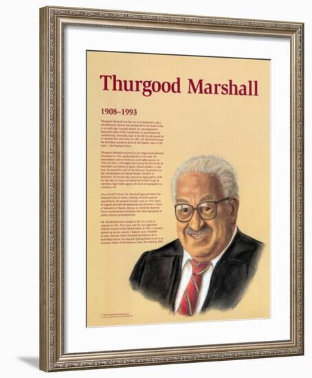 Great Black Americans - Thurgood Marshall-null-Framed Art Print