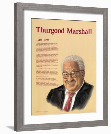 Great Black Americans - Thurgood Marshall-null-Framed Art Print