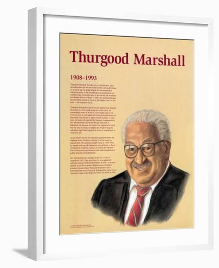 Great Black Americans - Thurgood Marshall-null-Framed Art Print