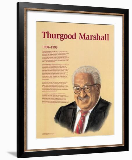 Great Black Americans - Thurgood Marshall-null-Framed Art Print