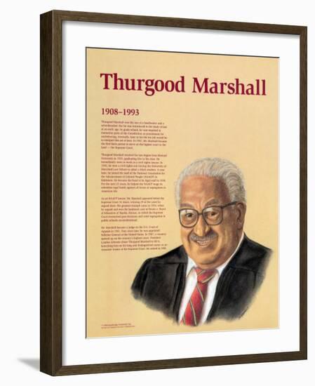Great Black Americans - Thurgood Marshall-null-Framed Art Print