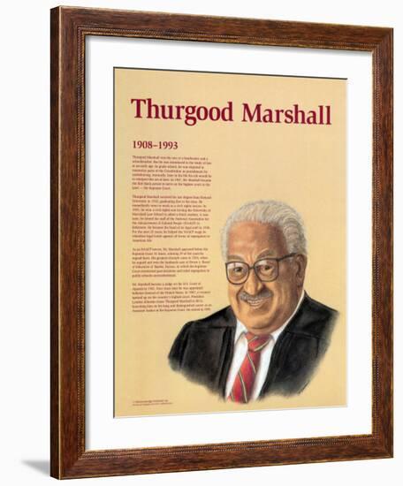 Great Black Americans - Thurgood Marshall-null-Framed Art Print