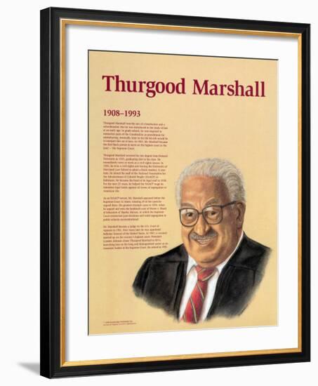 Great Black Americans - Thurgood Marshall-null-Framed Art Print