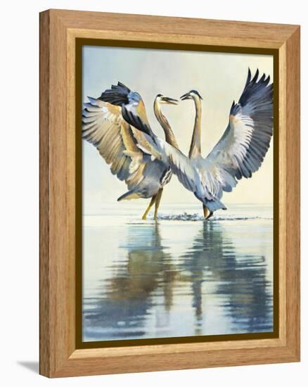 Great Blue Herons-Max Hayslette-Framed Premier Image Canvas